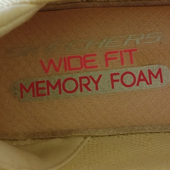 Skechers taupe/pink women’s size 8 Wide fit Summit-fun flare slip-on shoe - Picture 4 of 5